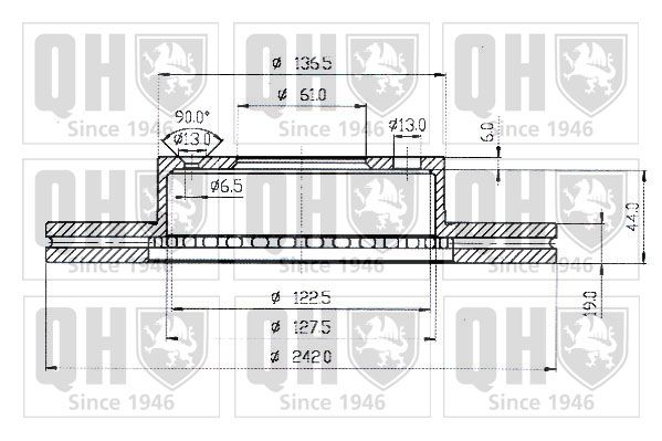 QUINTON HAZELL Тормозной диск BDC3526